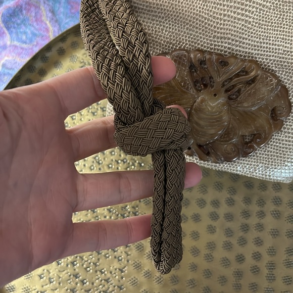 RAFAEL SANCHEZ BROWN SUEDE BAG WITH JADE. - Picture 4 of 11